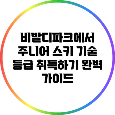 비발디파크에서 주니어 스키 기술 등급 취득하기: 완벽 가이드
