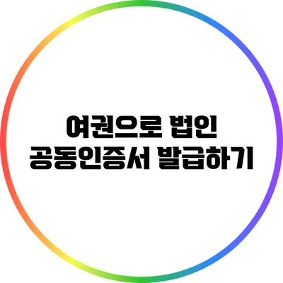 여권으로 법인 공동인증서 발급하기