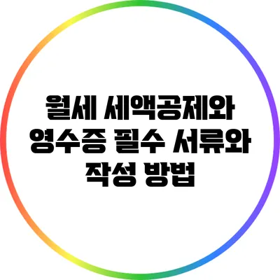 월세 세액공제와 영수증: 필수 서류와 작성 방법