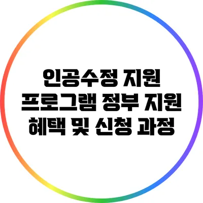 인공수정 지원 프로그램: 정부 지원 혜택 및 신청 과정