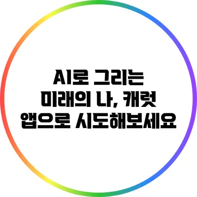 AI로 그리는 미래의 나, 캐럿 앱으로 시도해보세요
