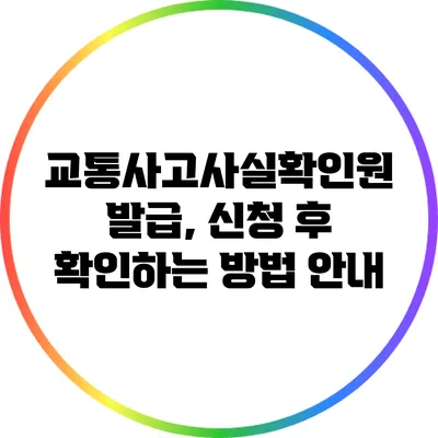 교통사고사실확인원 발급, 신청 후 확인하는 방법 안내