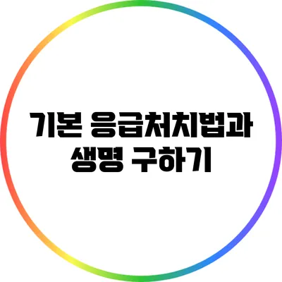 기본 응급처치법과 생명 구하기