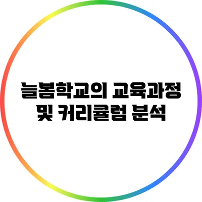 늘봄학교의 교육과정 및 커리큘럼 분석