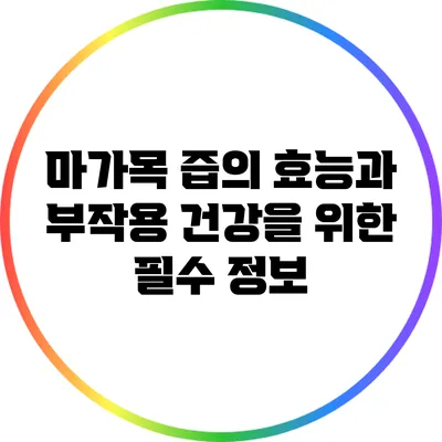 마가목 즙의 효능과 부작용: 건강을 위한 필수 정보