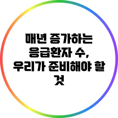 매년 증가하는 응급환자 수, 우리가 준비해야 할 것