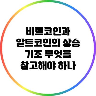 비트코인과 알트코인의 상승 기조: 무엇을 참고해야 하나?