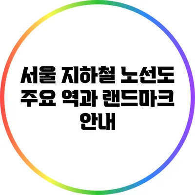 서울 지하철 노선도: 주요 역과 랜드마크 안내