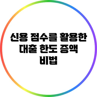 신용 점수를 활용한 대출 한도 증액 비법