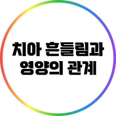 치아 흔들림과 영양의 관계