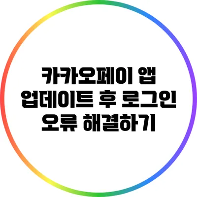 카카오페이 앱 업데이트 후 로그인 오류 해결하기
