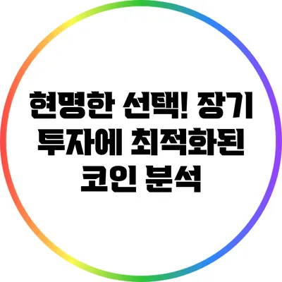 현명한 선택! 장기 투자에 최적화된 코인 분석