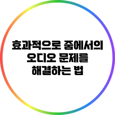 효과적으로 줌에서의 오디오 문제를 해결하는 법