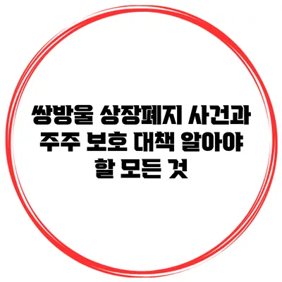 쌍방울 상장폐지 사건과 주주 보호 대책: 알아야 할 모든 것