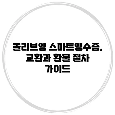 올리브영 스마트영수증, 교환과 환불 절차 가이드