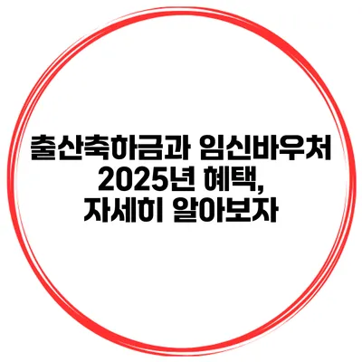 출산축하금과 임신바우처 2025년 혜택, 자세히 알아보자
